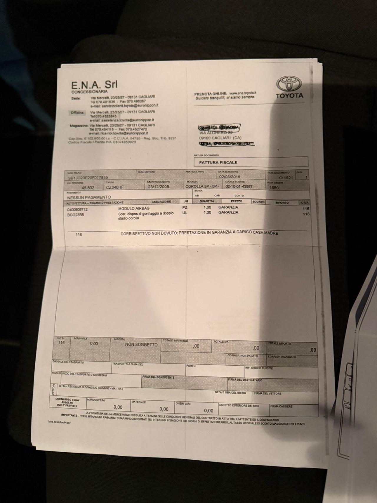 Toyota Corolla 1.4 Diesel- Cambio Automatico- Neopatentati
