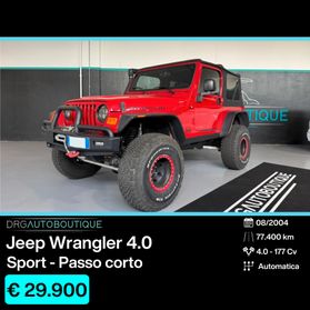 Jeep Wrangler 4.0 cat Sport passo corto