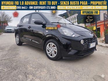 HYUNDAI I10 1.0 ADVANCE Tua anche se segnalato crif