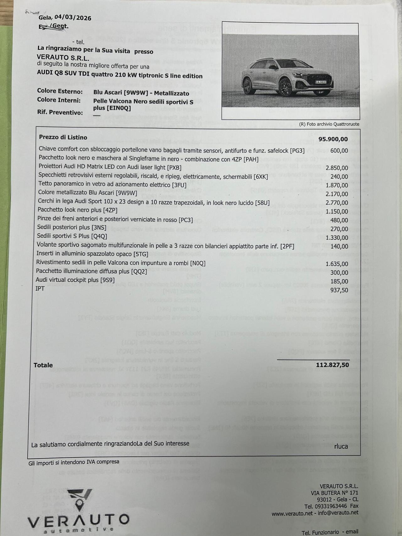 Audi Q8 SUV TDI quattro 210 kW tiptronic S line edition - ANTICIPO €33.600 NOLEGGIO NO SCORING