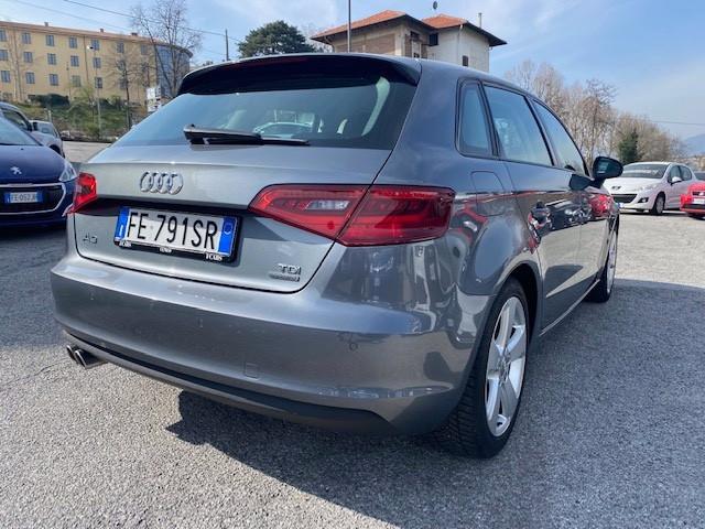 AUDI A3 SPB 2.0 TDI QUATTRO S-TRONIC AMBITION - IVA ESPOSTA - 24 MESI GARANZIA MAPFRE