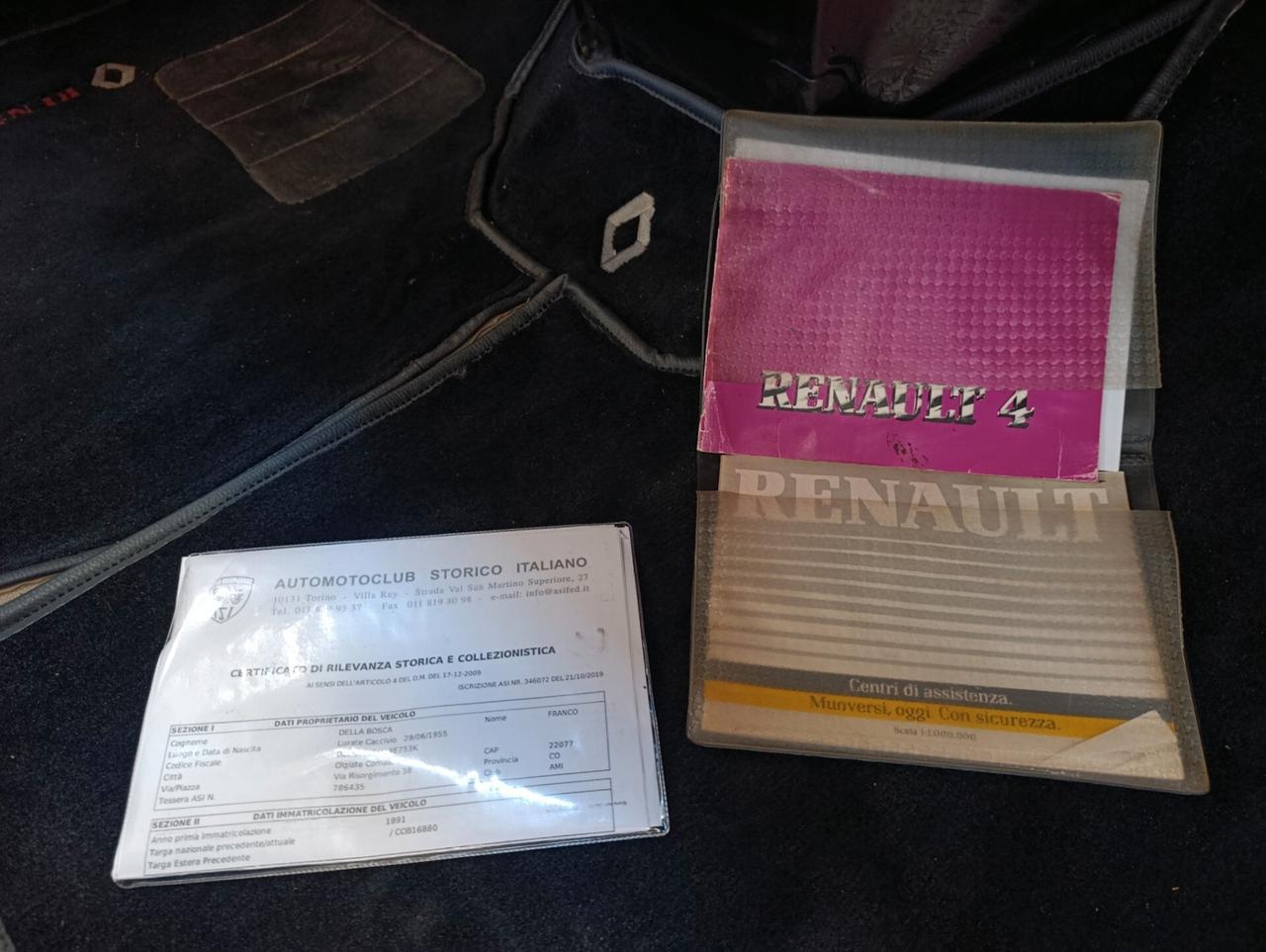 Renault R 4 950 TL CERTIFICATO ASI