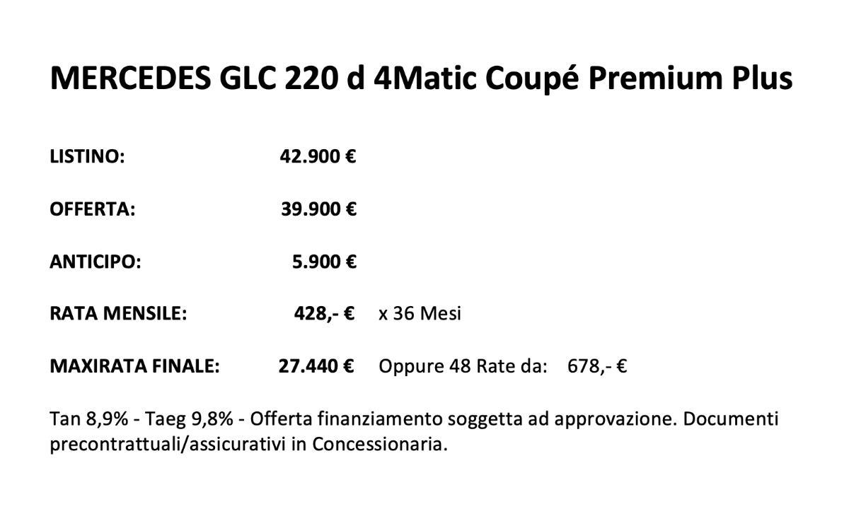 MERCEDES - GLC - 220 d 4Matic Coupé Premium Plus