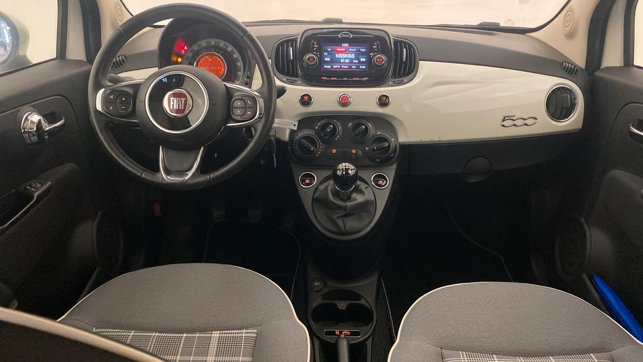 FIAT 500 1.2 BENZINA - TETTO PANORAMICO - NEOPAT.