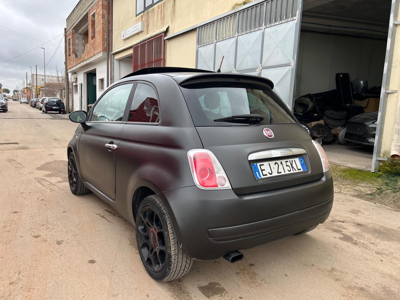 Fiat 500 0.9 Matt Black pelle tetto apribile