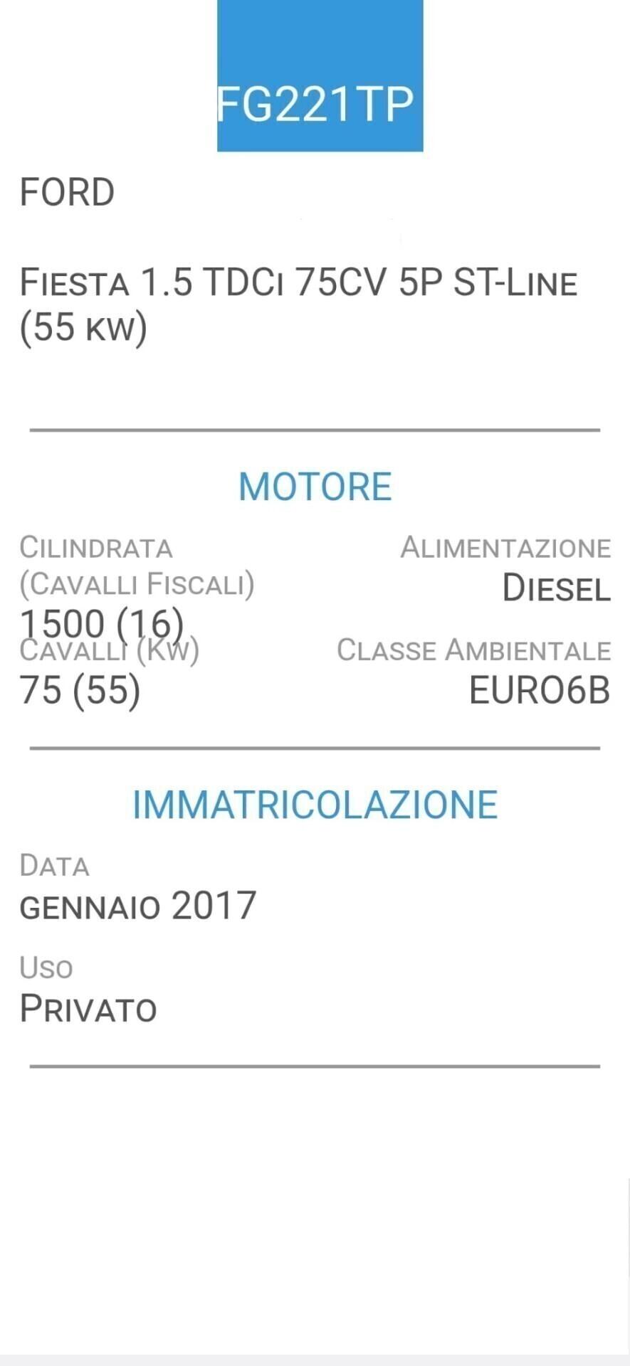 FORD Fiesta 1,5 TDCi-6B-3 REVISIONI-NAVI-UNICA PRO