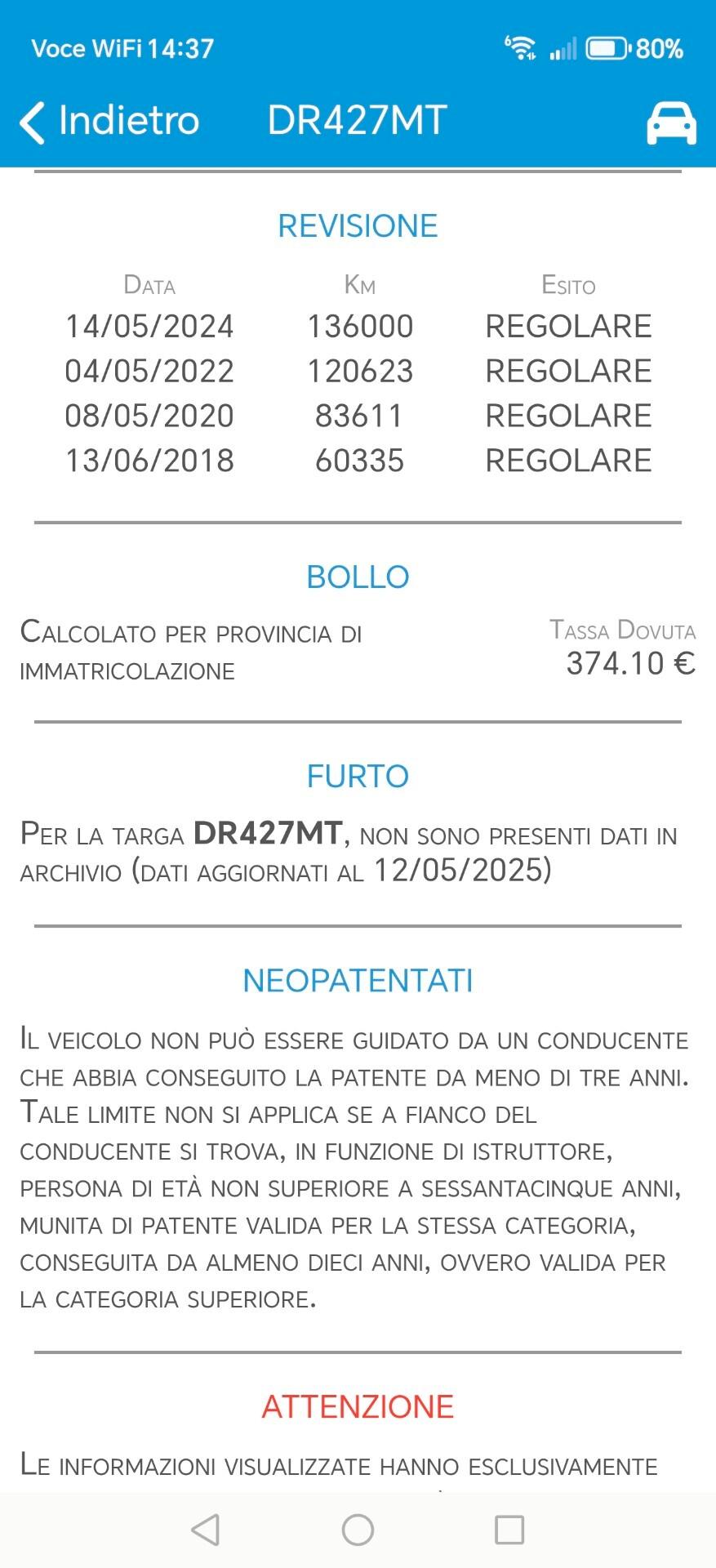 Bmw 120 120D CABRIO UNI PROP MAI INCIDENTATA.