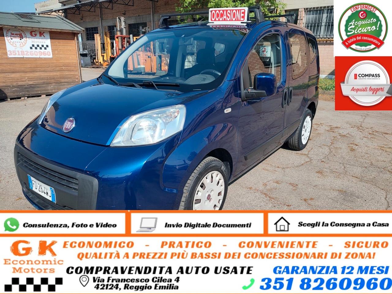 Fiat Qubo 1.3 MJT 80 CV Dynamic, EURO 6B, OK NEOPATENTATI, GRANZIA L.12 MESI