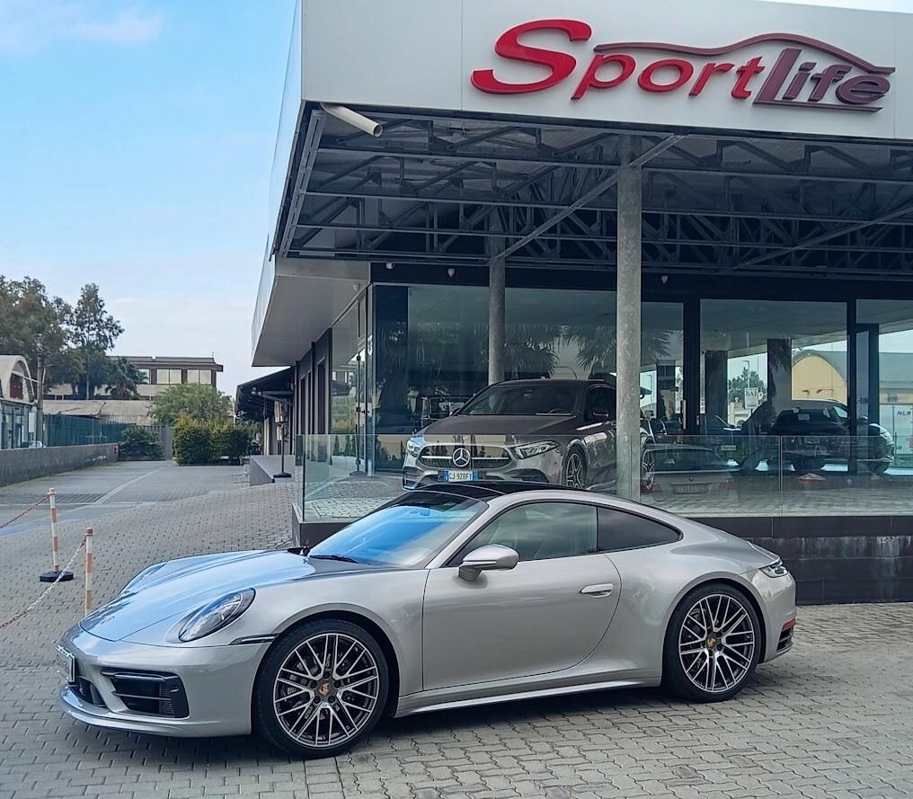 Porsche 992 Carrera Coupe' 385cv Tetto-Pelle-Navi-Sport Crono-Matrix-R21/20-Burmaster