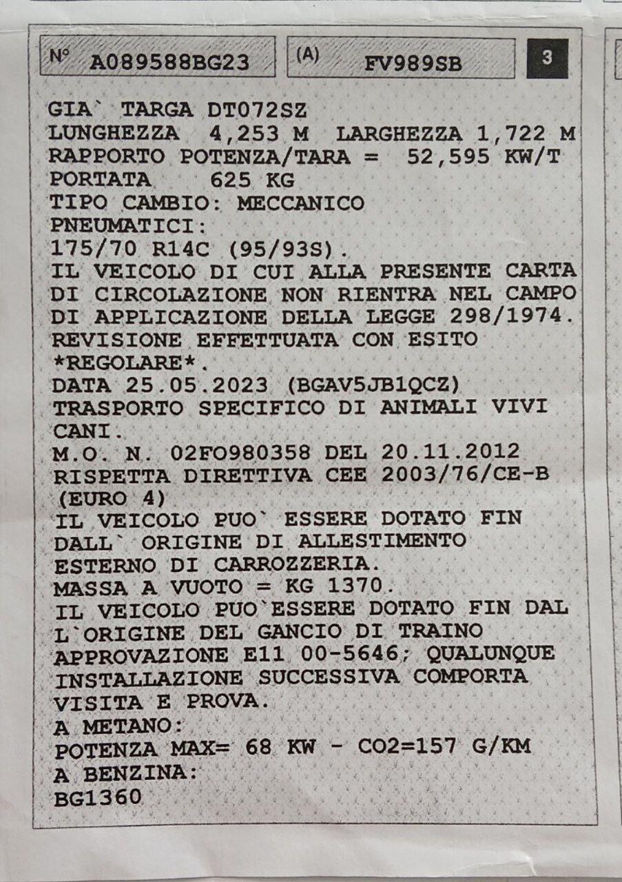 Fiat Doblo Doblò 1.6 16V Nat.Pow **TRASPORTO ANIMALI**