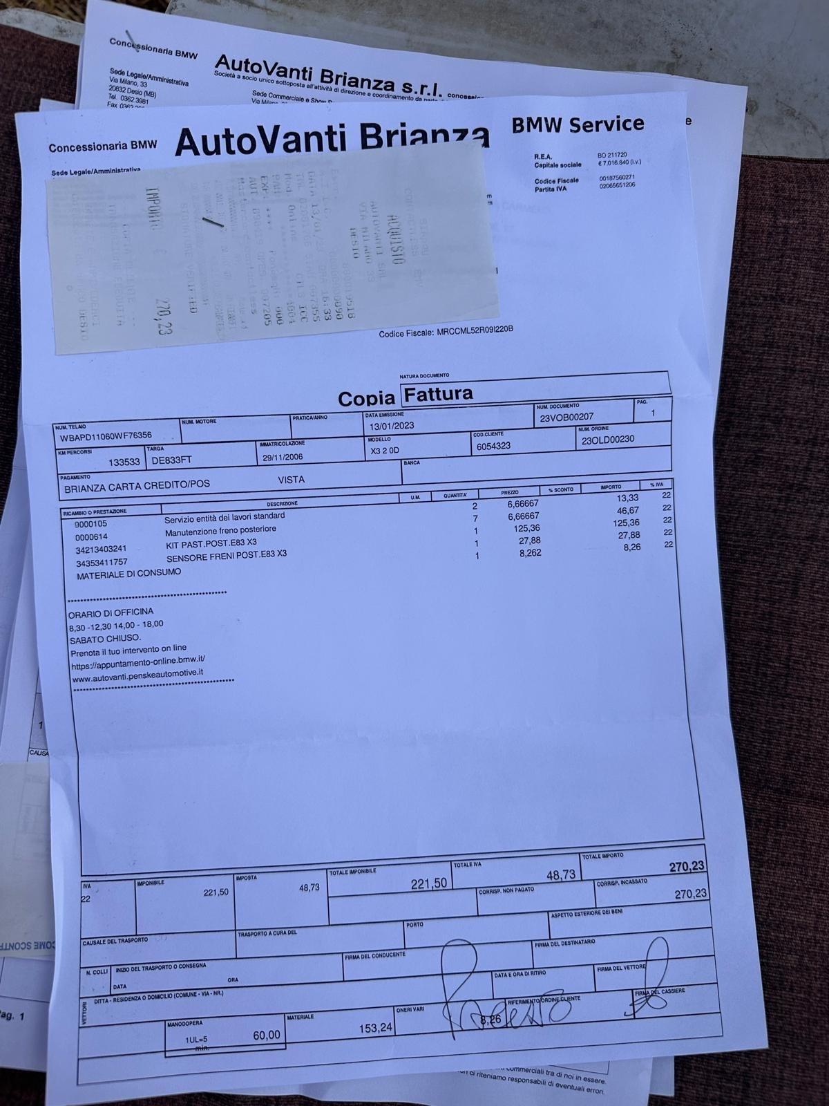 Bmw X3 2.0d cat Futura