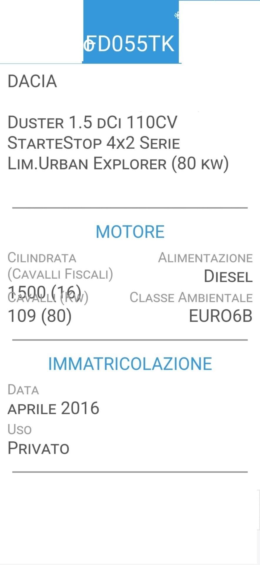 DACIA Duster 1.5 dCi 4x2-UNICA PROP-EURO 6B-3 REVI