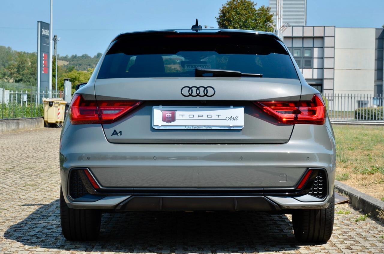 AUDI A1 SPORTBACK 1.5 TFSI 150cv S-TRONIC IDENTITY BLACK S-LINE INT-EXT, UNICOPROPRIETARIO, EURO 6D, UFF ITALIANA, SERVICE AUDI, FULL LED, RETROCAMERA, PERMUTE