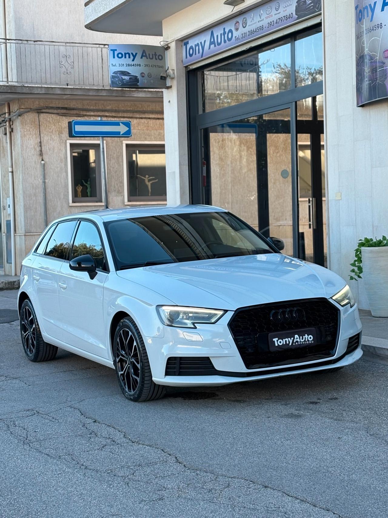 Audi A3 Sportback 30 1.6 tdi Sport 116cv s-tronic NAVI,FULL LED,ANDROID AUTO,SENS.PARCHEGGIO,BLUETOOTH,BLOCK