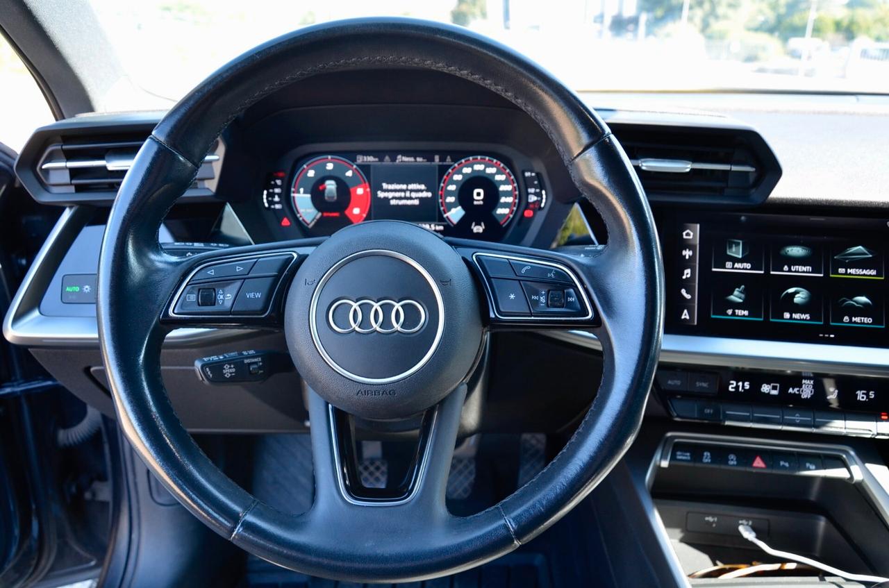 AUDI A3 SPORTBACK 35 2.0 TDI S-LINE EDITION 150cv, UNICOPROPRIETARIO, SERVICE AUDI, UFF ITALIANA, EURO 6D, NAVI, APPLE ANDROID, PERMUTE