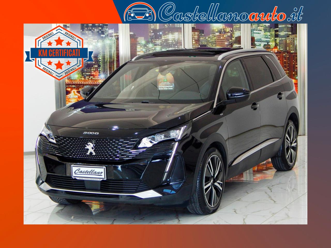 Peugeot 5008 1.5 bluehdi GT Pack 7 Posti EAT8 TETTO-NAVI-PELLE-PARK