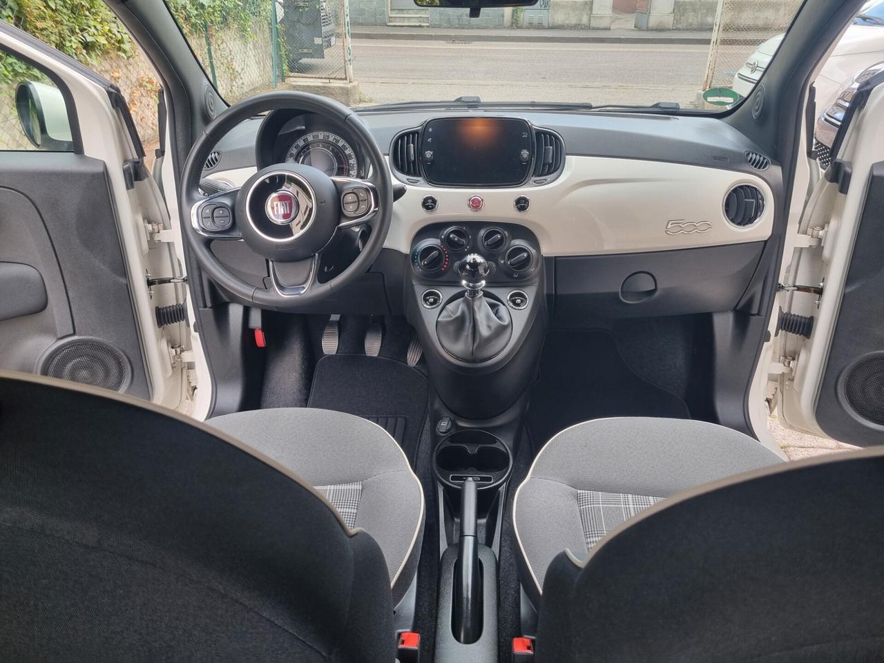 Fiat 500 1.2 Lounge 69cv anno 10/2019 km66000 neopat