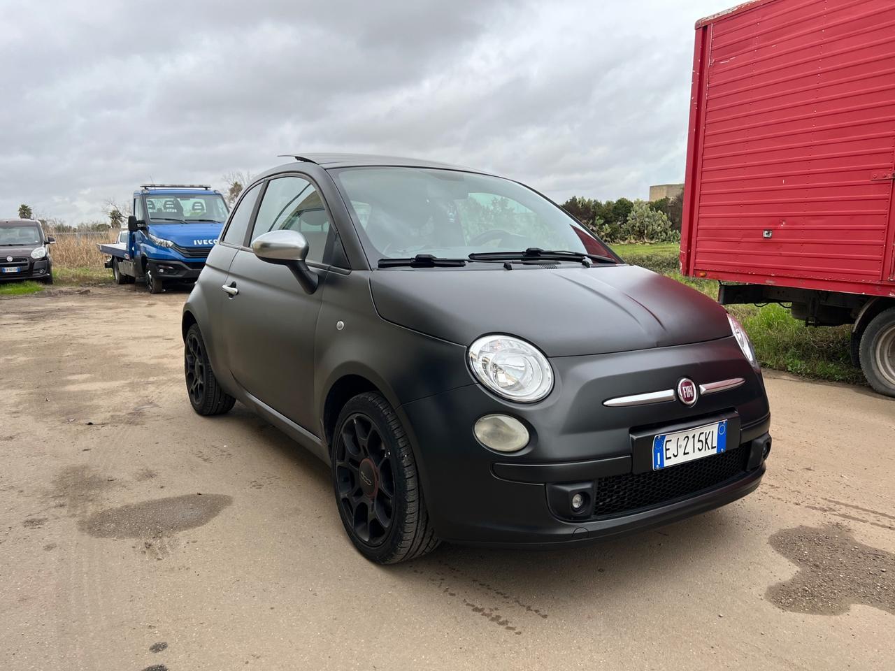 Fiat 500 0.9 Matt Black pelle tetto apribile