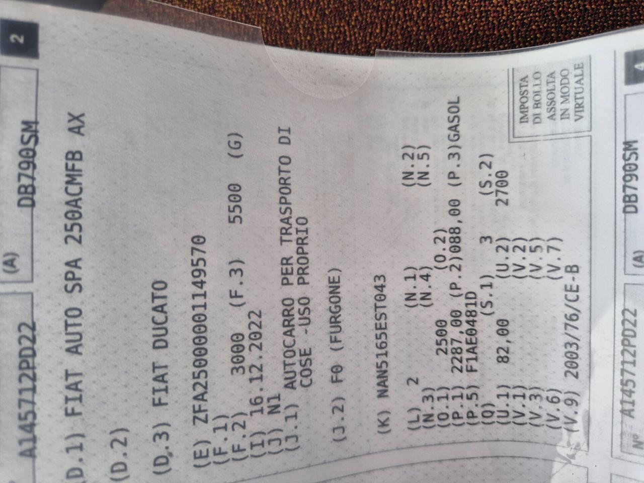 Fiat Ducato 2.3 MJT PM-TN Furgone