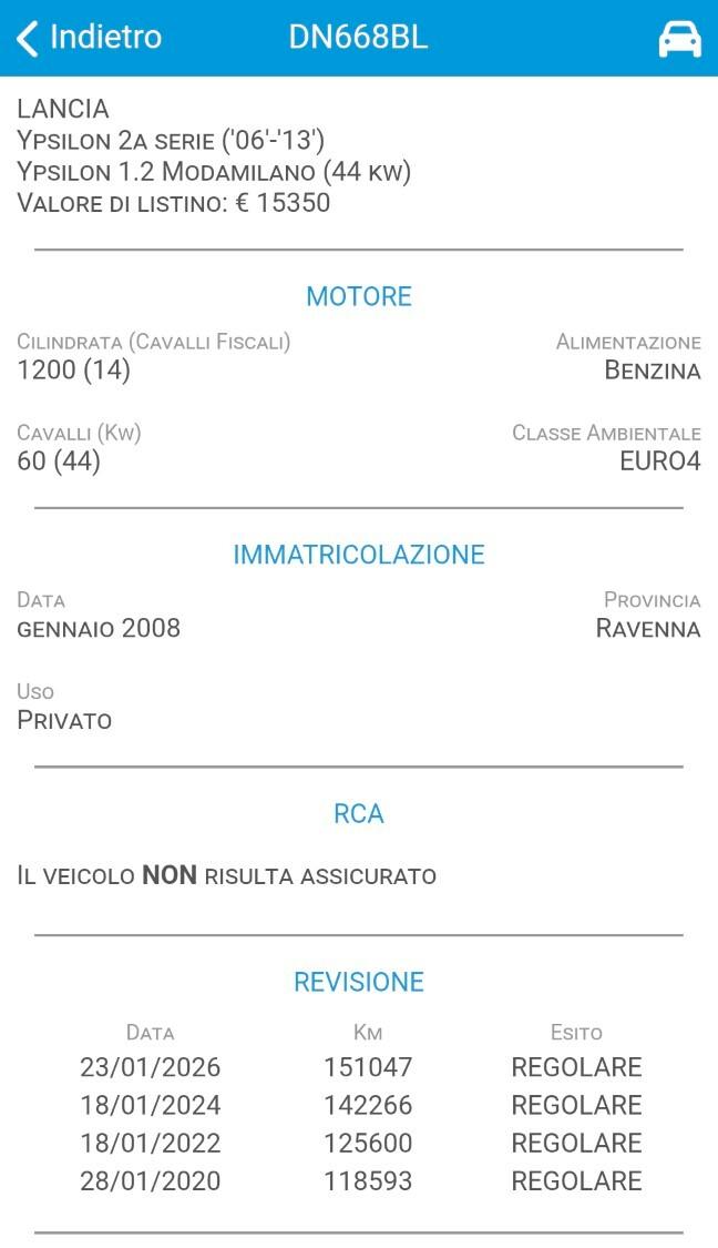 Lancia Ypsilon 1.2 Modamilano
