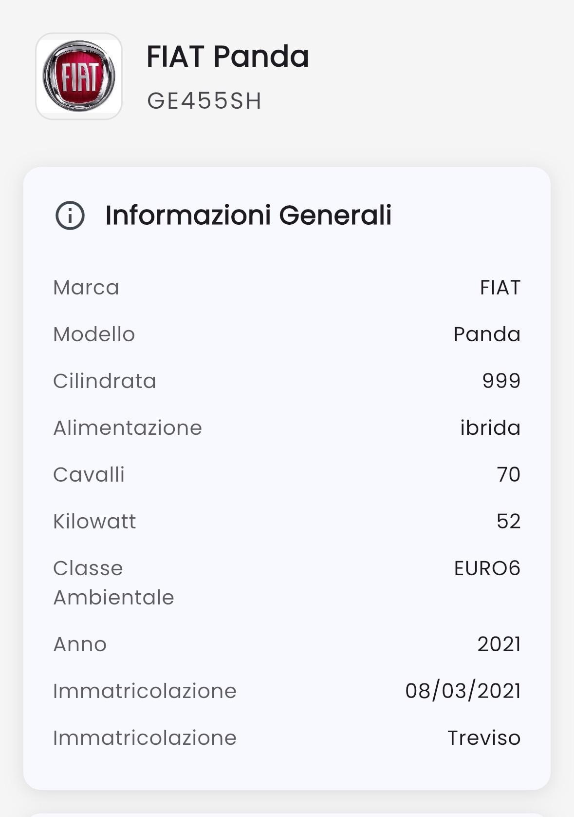 Fiat Panda 1.0 FireFly S&S Hybrid