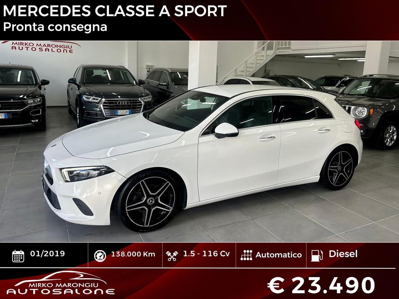 Mercedes classe A 180 d Automatic FINANZIABILE