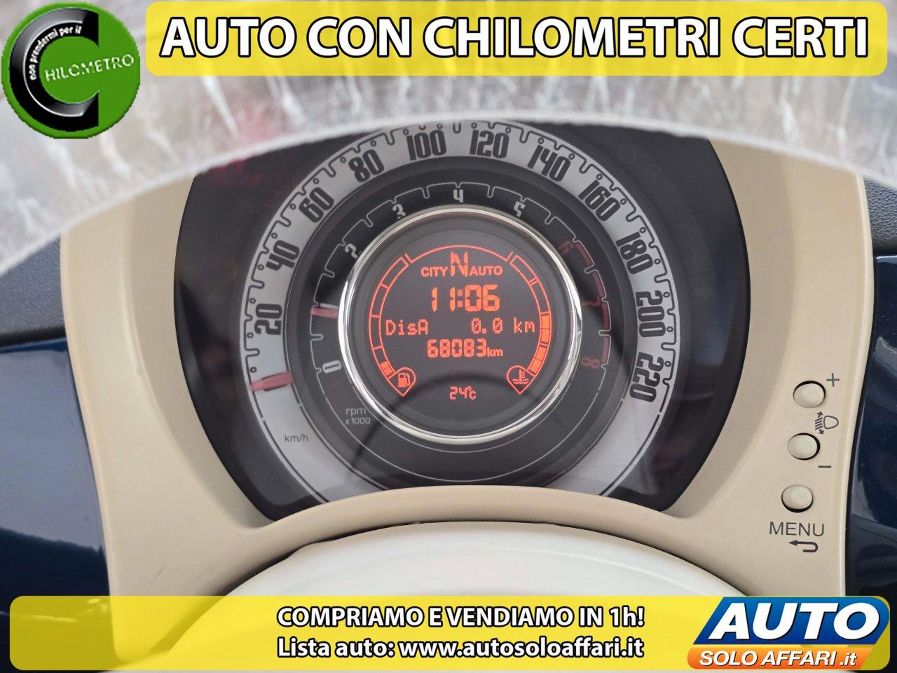 Fiat 500 1.2 CAMBIO AUTOMATICO/TETTO APRIBILE/EURO6B/68.000KM/NEOPATENTATI