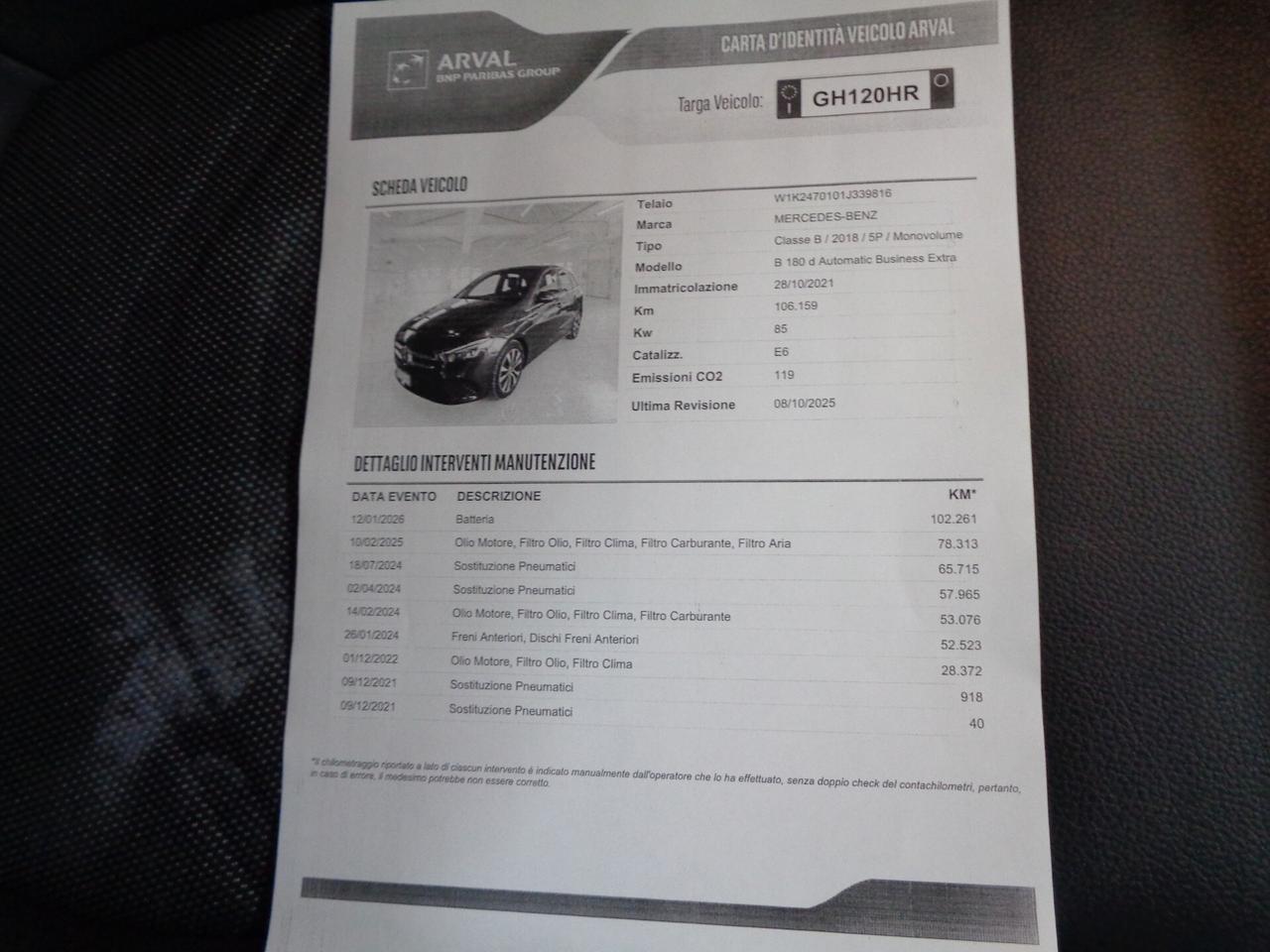 Mercedes-benz B 180 d Automatic Business Extra