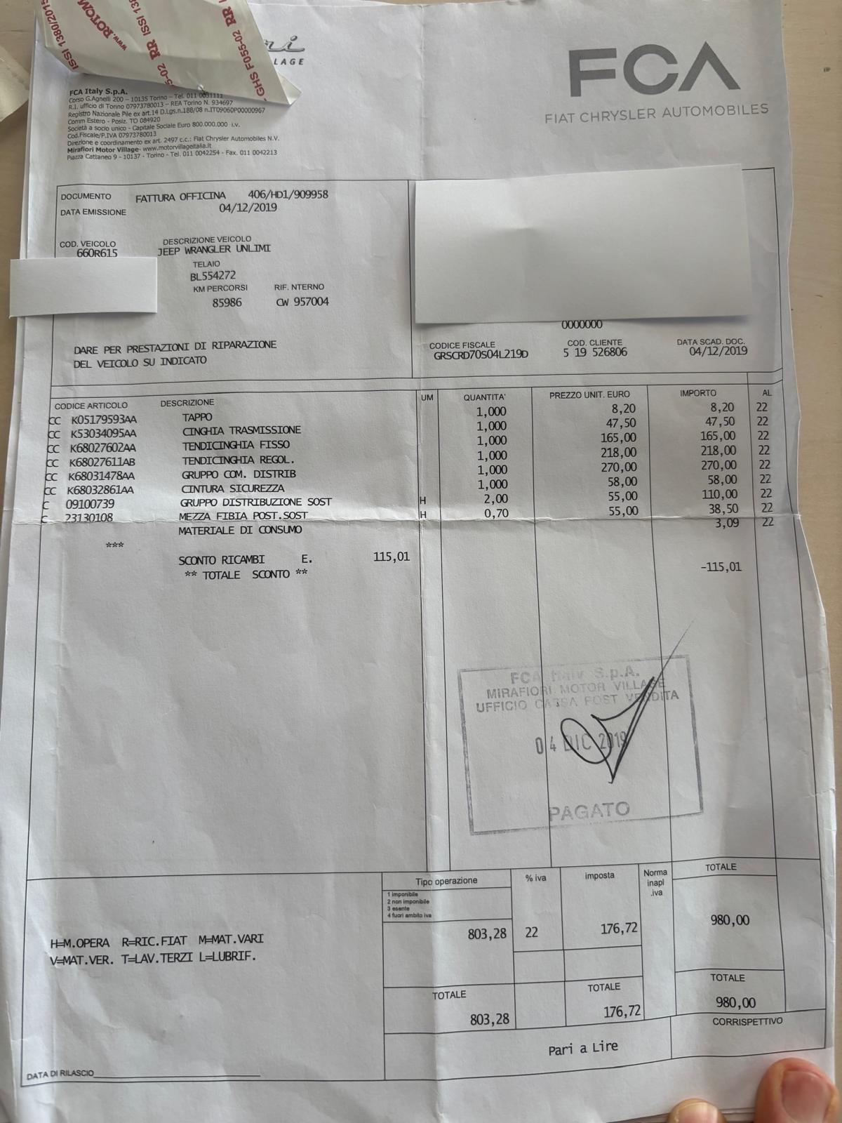 Jeep Wrangler Unlimited 2.8 CRD DPF Rubicon.SOLO PER INTENDITORI!!