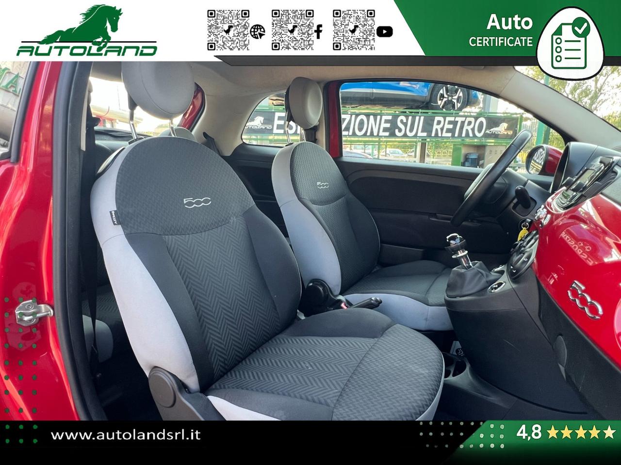 Fiat 500 1.2 69cv my19 Ok Neopatentati - Sensori di Parcheggio - Cruise Control - Uconnect 5"