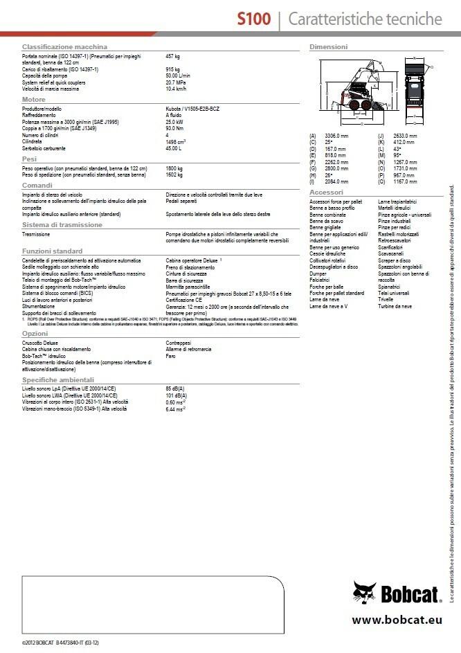 Bobcat S100 – Anno 2016