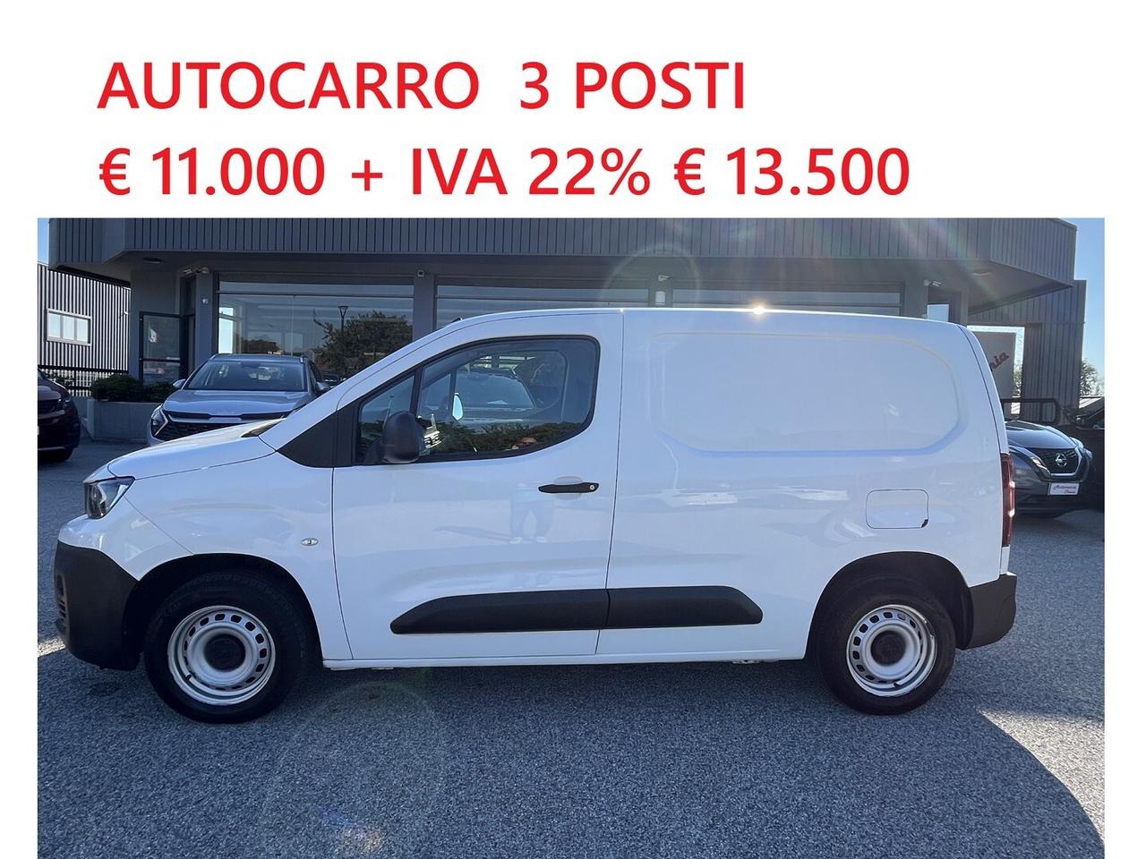 PEUGEOT PARTNER 1500 HDI 100 CV 3 POSTI