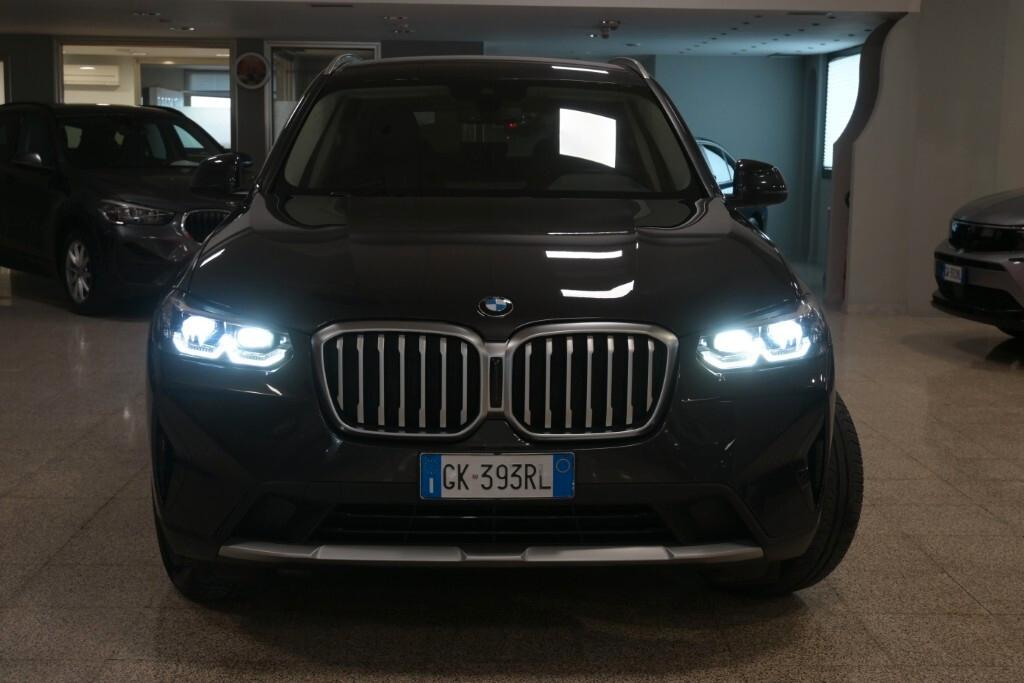 BMW X3 18D 150CV STEPTRONIC 48V S-DRIVE BUSINESS ADVANTAGE ( FARI LED - PELLE - CLIMA TRIZONA - NAVI - MIRROR - PARK ASSISTANT - TELECAMERA POST. - CERCHI 18 )