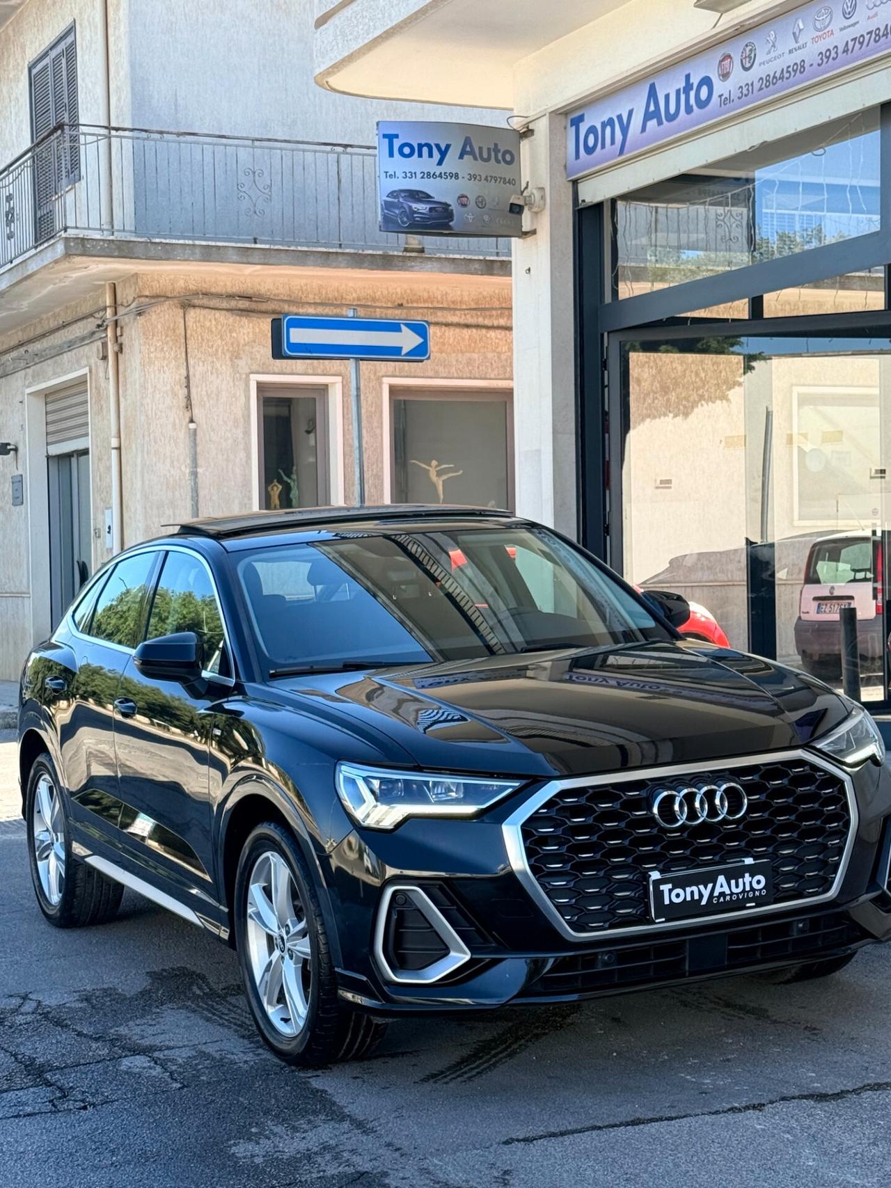 Audi Q3 Sportback 35 2.0 tdi S line edition s-tronic TETTO APRIBILE,VIRTUAL COCKPIT,APPLE CARPLAY,TOTAL