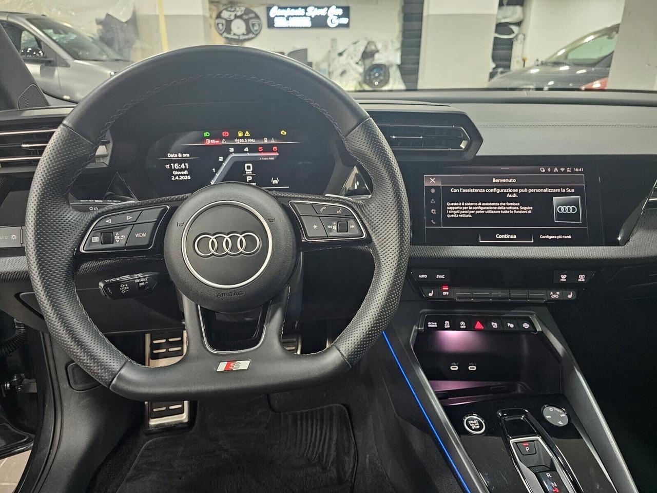 NUOVA AUDI A3 SPORTBACK SPB S-LINE 35TDI 150CV S-TRONIC BLACK -LUCI- SONOS- SEDILI ELETTRICI-RISCALDATI-MASSAGGIANTI