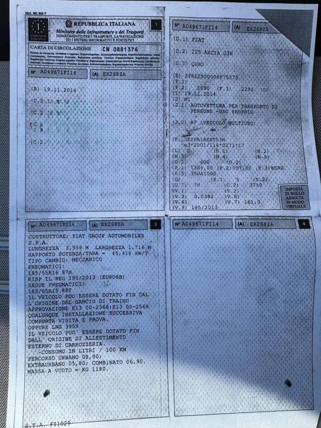 FIAT Qubo 1.4 8V 77 CV Dynamic