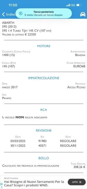 Abarth 595 Turismo 1.4 Turbo T-Jet