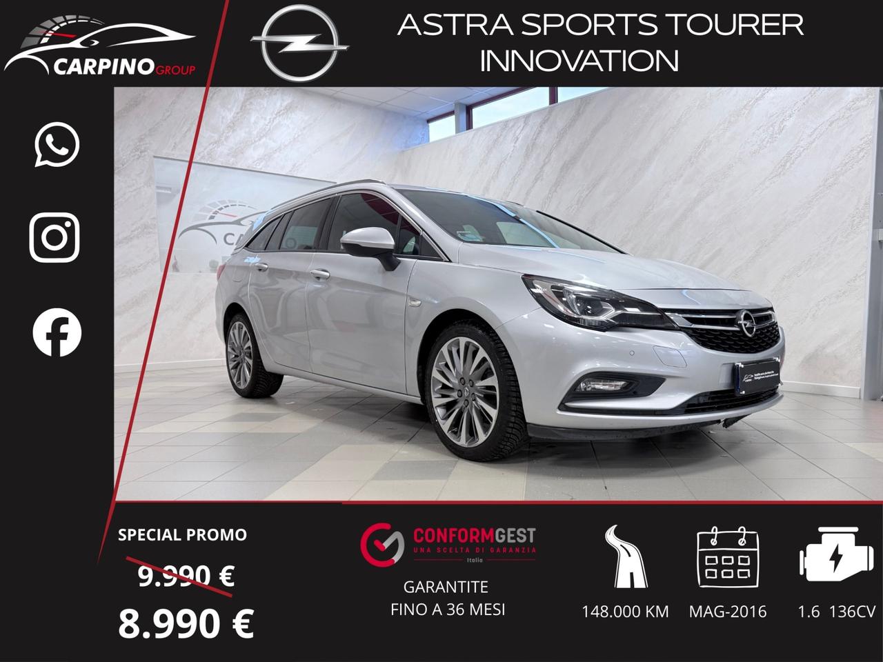 Opel Astra 1.6 CDTi 136CV aut. Sports Tourer Innovation