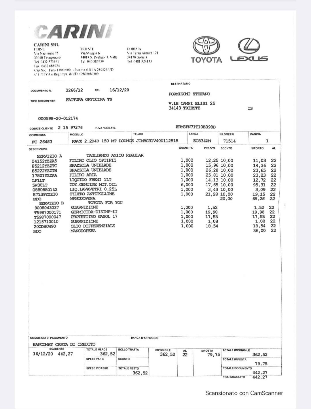 TOYOTA Rav4 Crossover 2.200 D-Cat 150cv 4WD