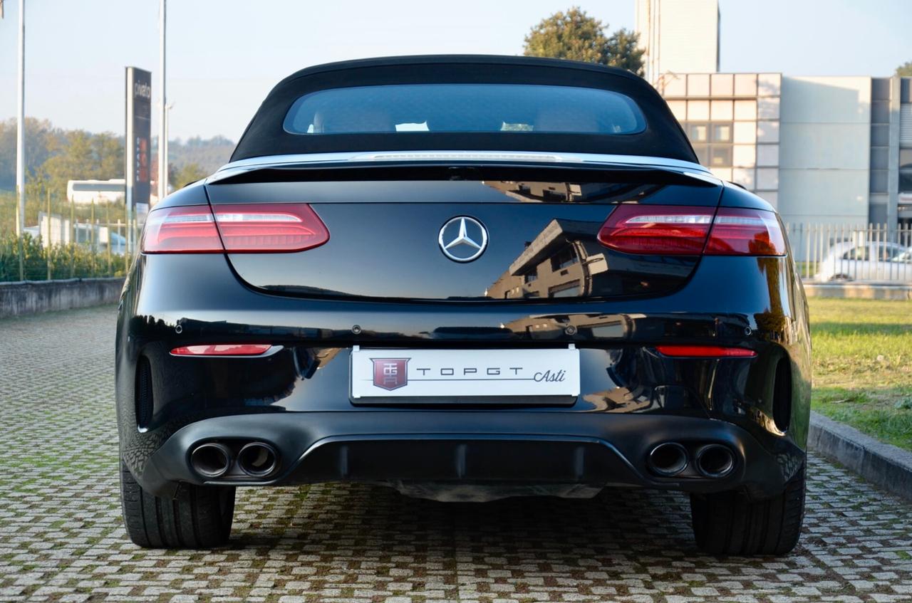 MERCEDES-BENZ E 350d CABRIO PREMIUM AMG LINE 4MATIC 258cv AUTO, EURO 6C, SERVICE DIMOSTRABILI, BURMESTER, MULTIBEAM, PELLE TOTALE, 19°, PERMUTE