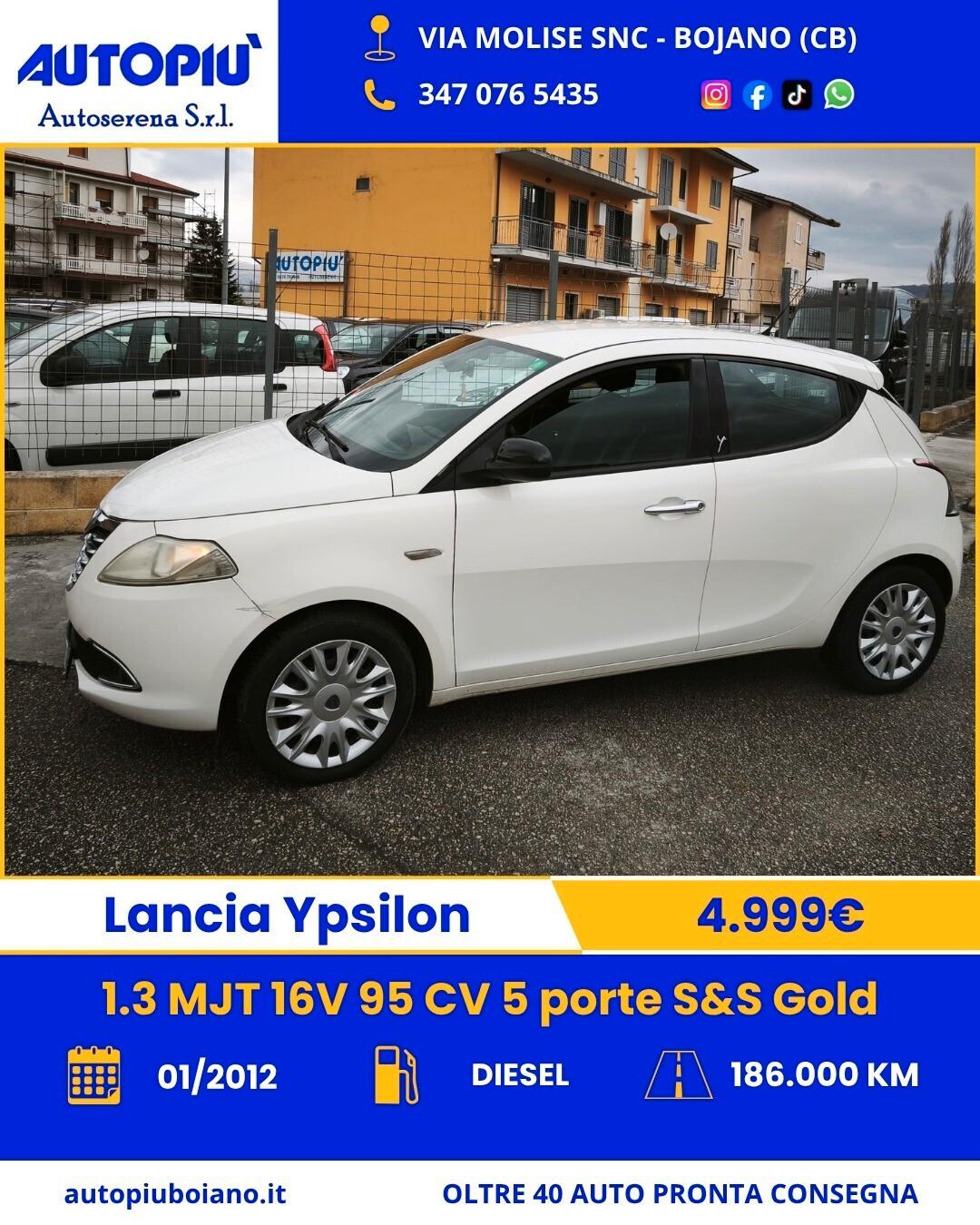 Lancia Ypsilon 1.3 MJT 16V 95 CV 5 porte S&S Gold