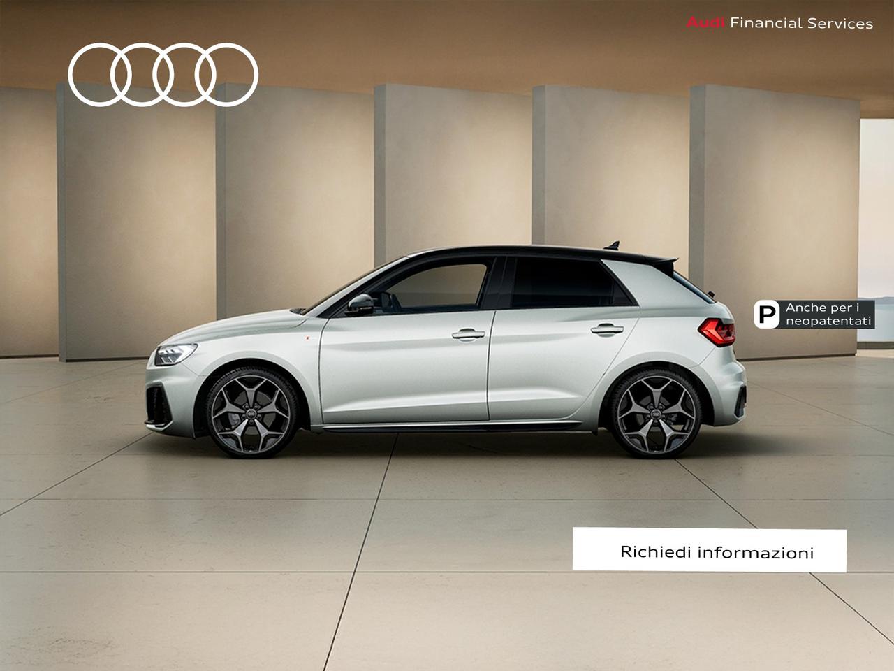 Audi A1 sportback 30 1.0 tfsi identity black 116cv s-tronic