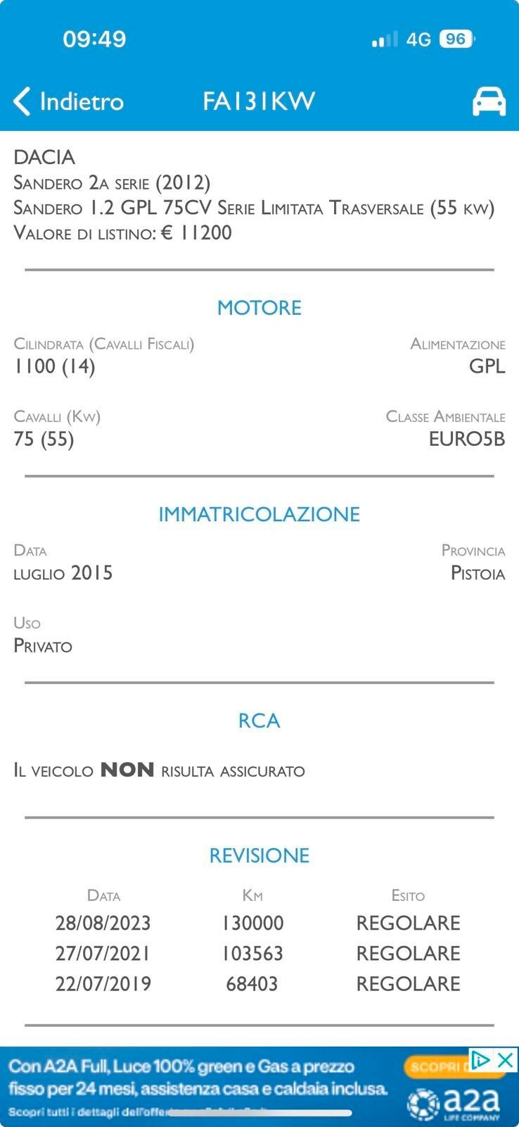 Dacia Sandero 1.2 GPL 12 MESI DI GARANZIA !!!!