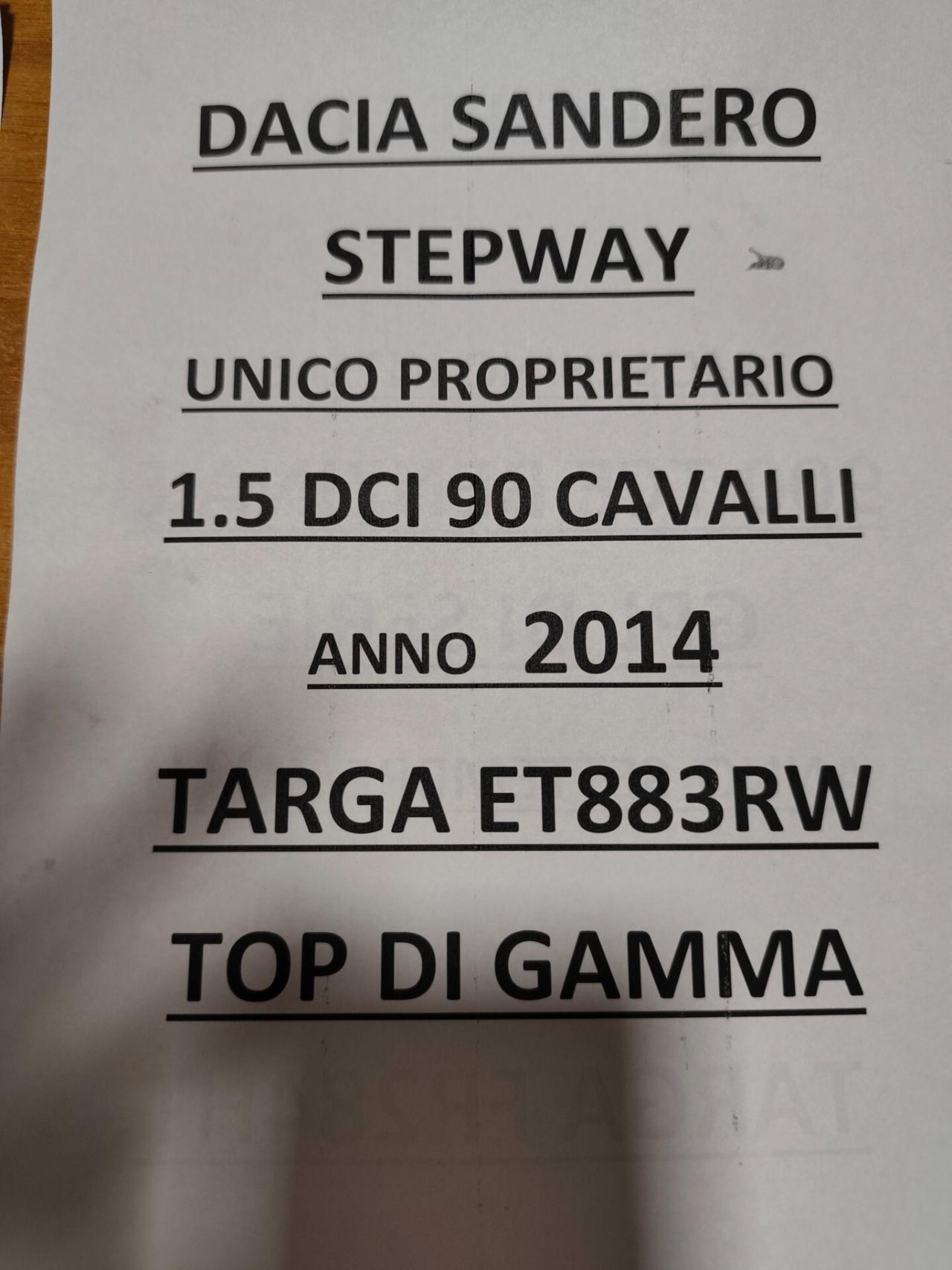 Dacia Sandero Stepway 1.5 dCi 8V 90CV