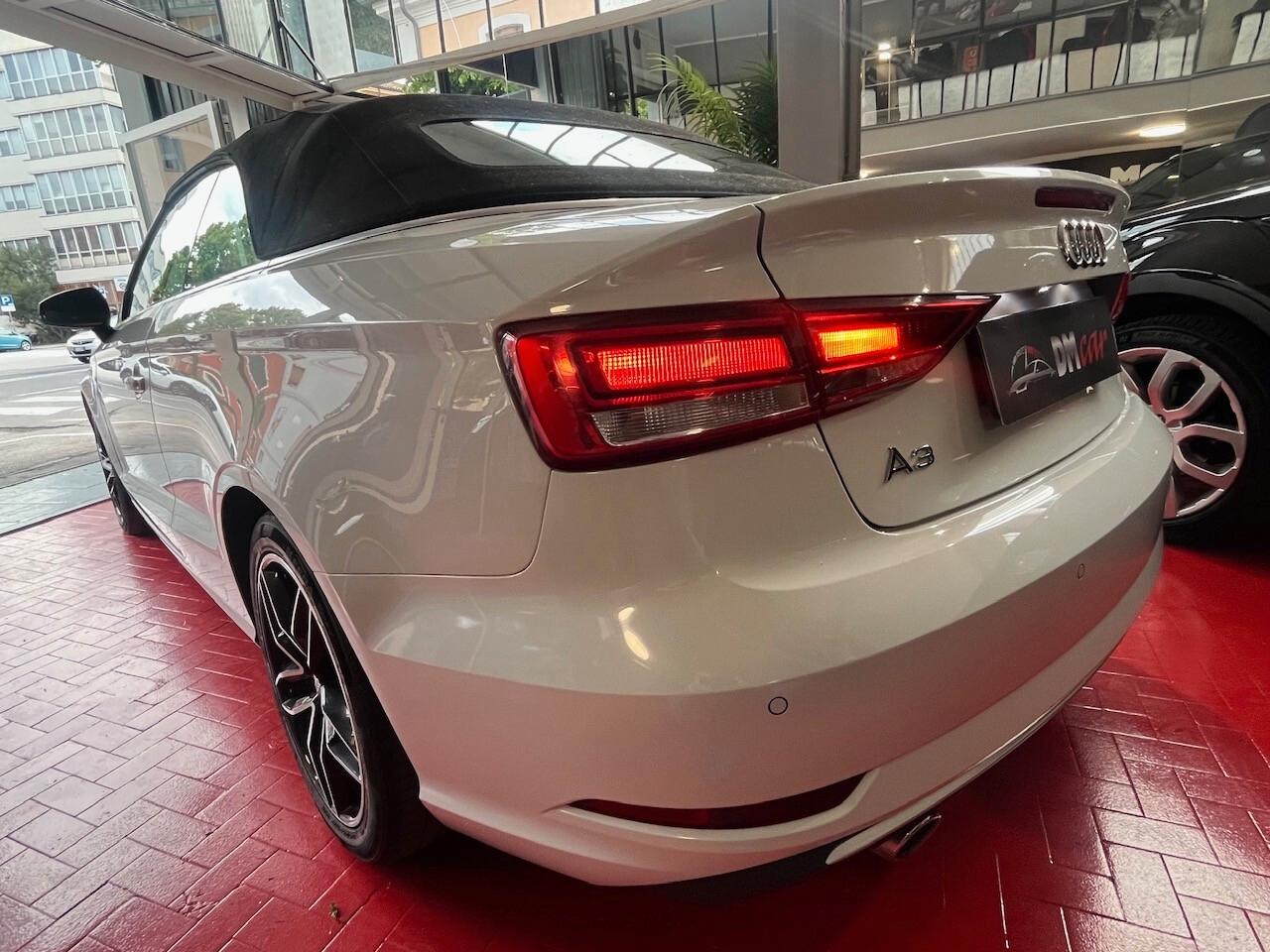 AUDI A3 CABRIO 1.6 TDI 116 CV SPORT NAVI CERCHI DA 18 CAMBIO 6 SPEED KM CERTIFICATI LUCI AMBIENTE OK NEOPATENTATI