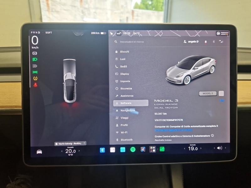 TESLA MODEL 3 75 KWH LONG RANGE DUAL MOTOR AWD 4 PORTE BERLINA
