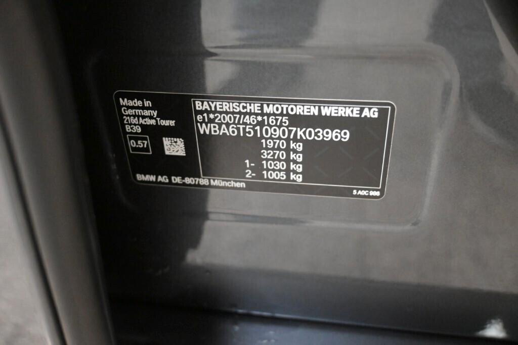 BMW 216D ACTIVE TOURER 116CV 6M. BUSINESS ADVANTAGE ( FARI LED - PELLE - TETTO PANORAMICO APR. - CRUISE - NAVI - PARK ASSISTANT - TELECAMERA POST. )