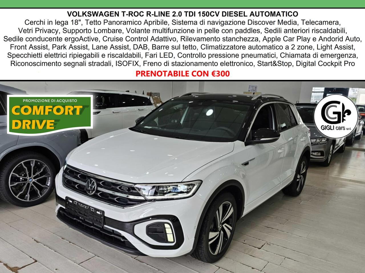 Volkswagen T-Roc 2.0 R-Line DSG Tetto R Line Cam Full Led r line