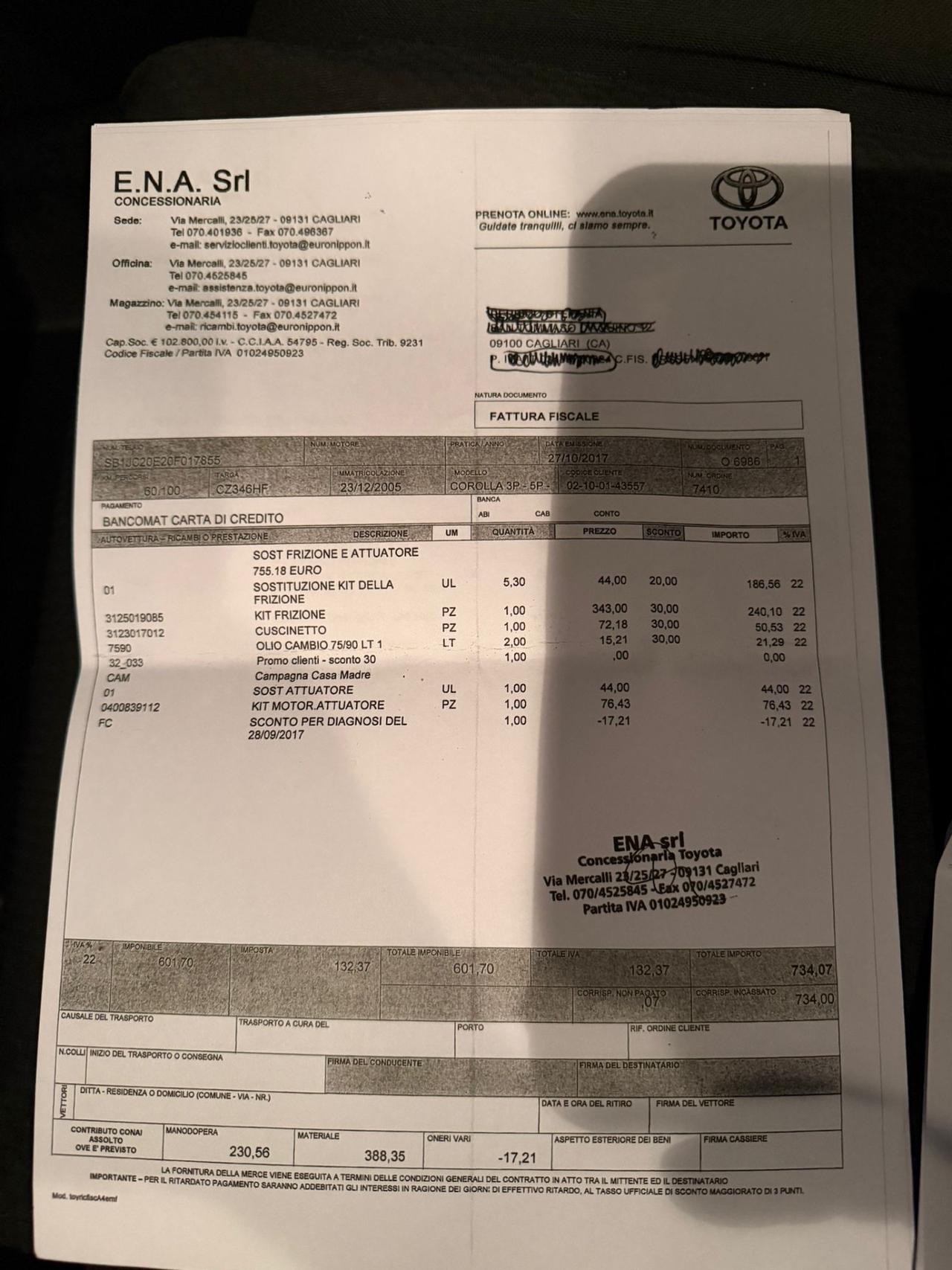 Toyota Corolla 1.4 Diesel- Cambio Automatico- Neopatentati