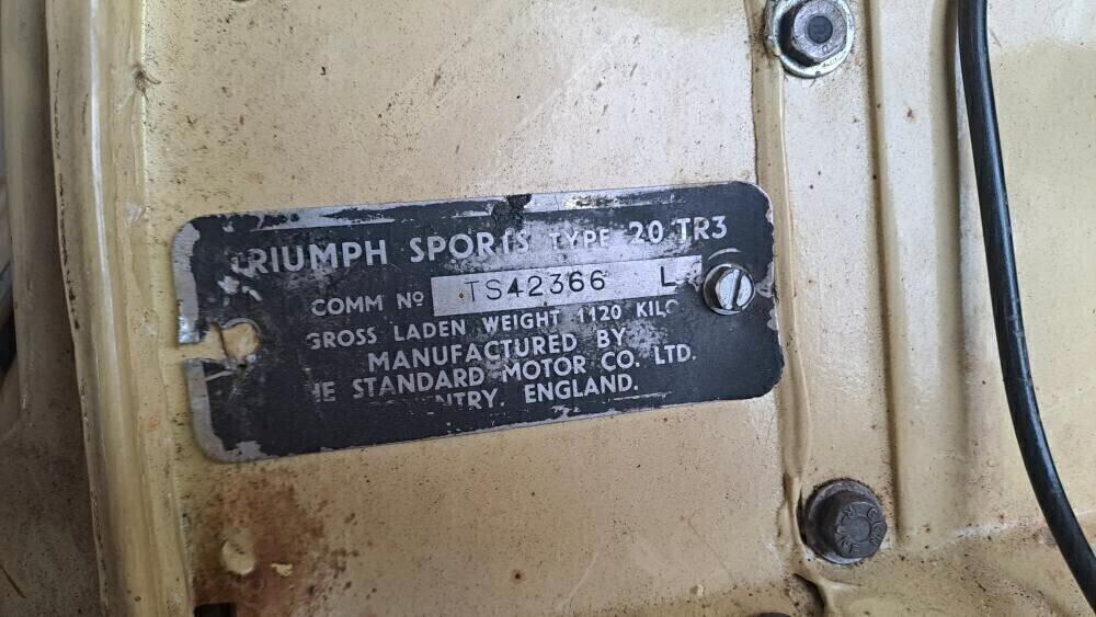 Triumph TR3 Weber Carburators RESTORED LHD